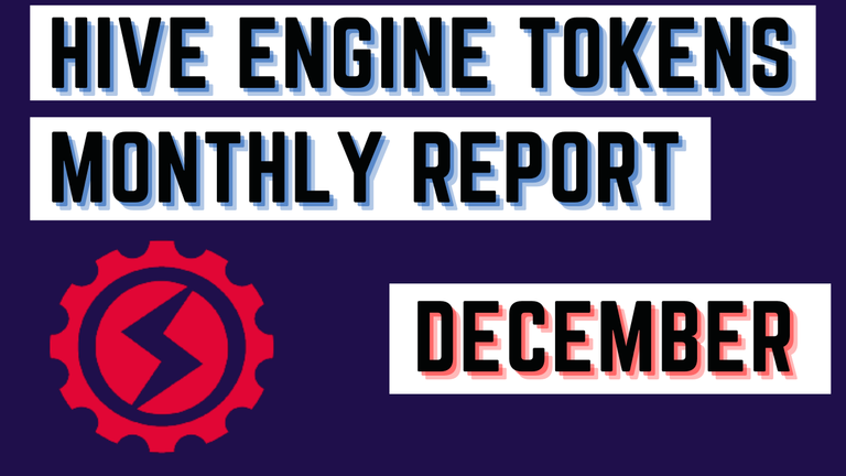 HIVE ENGINE Tokens monthly stats 📊 