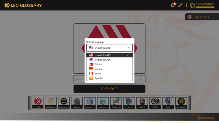 LeoGlossary  Home  Desktop  Language Popup Dialog.png