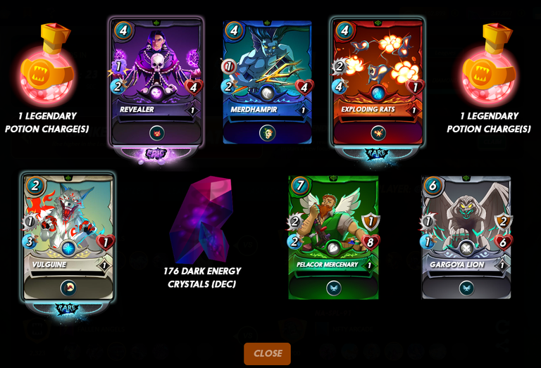 ## Finally cards
Splinterlands Gold 2 League: p open chests. Better lu ...