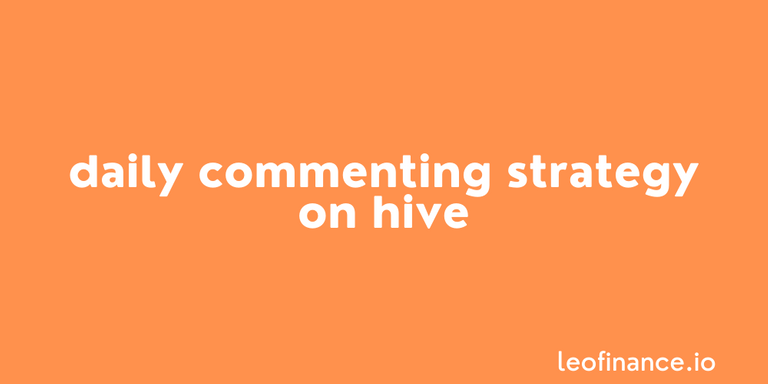 Daily commenting strategy on Hive