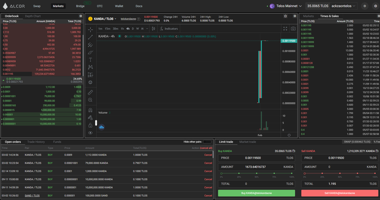 Just added 20 more TLOS to the KANDA/TLOS liquidity pool on telos.alcor.exchange (WIthdraw KANDA as Telos KANDA on Hive-engine.com or tribaldex )