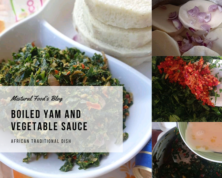 Healthy Recipe - Boiled Yam And Vegetable Sauce 