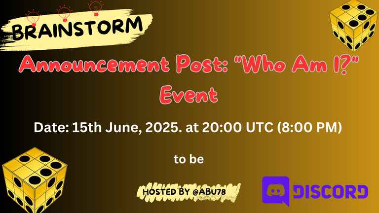 Announcement Post for the Who am I? Giveaway Event to be hosted on the Neoxian City's Discord Server - 15th June, 2025