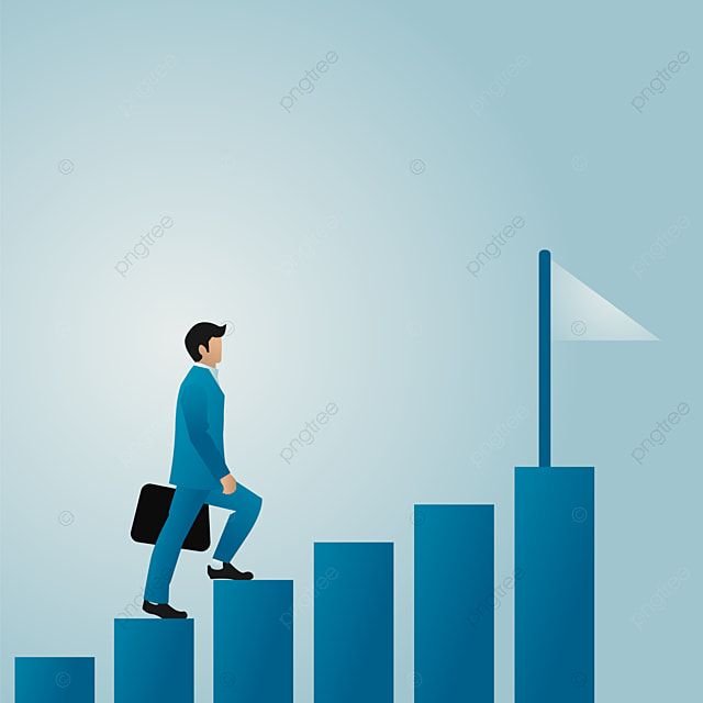 Imágenes prediseñadas de hombre de negocios exitoso PNG transparente Hd, hombre de negocios caminando sobre un gráfico de crecimiento, éxito, inversión, concepto de negocio, ilustración vectorial, diseño de dibujos animados planos, logro, negocios, hombre de negocios, imagen PNG gratis Descargar.jpeg
