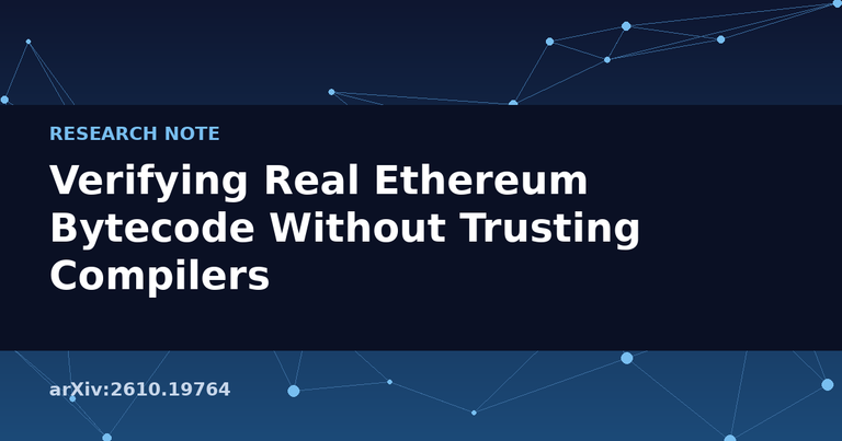 Verifying Real Ethereum Bytecode Without Trusting Compilers
