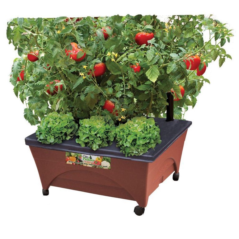 Patio Raised Garden Bed Grow Box Kit with Watering System and Casters in Terra Cotta $19.98 @Home Depot (Save 33%)