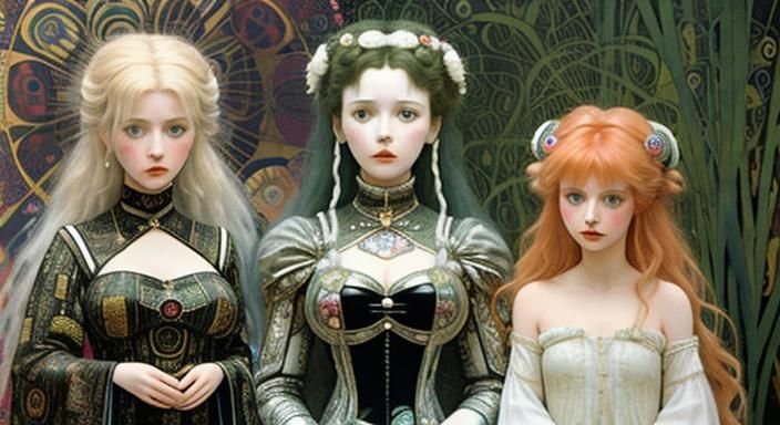 THREE AGES OF DOLL WOMEN