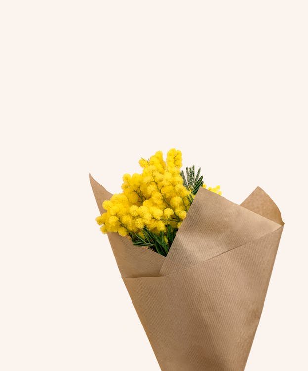 Free Close-Up Shot of a Yellow Flower Bouquet Stock Photo