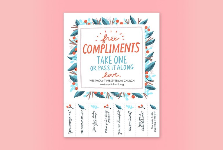 When someone is happy with a compliment?