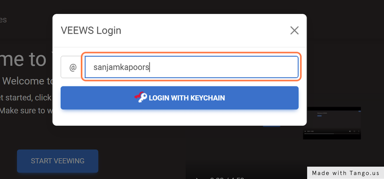 Type "you account name", just like you login with any other HIVE bases project. Use keychain to login. If you do not have keychain then it is highly recommended as it will make you life a lot easier on HIVE.