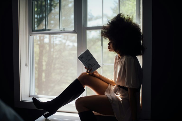 Girl reading a book