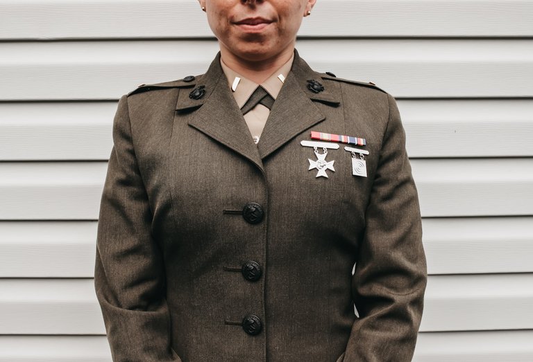 The wife (I know she is not a marine, I dint found a female marine photo)