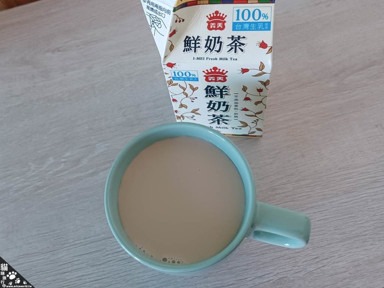 義美奶鮮茶的顏色