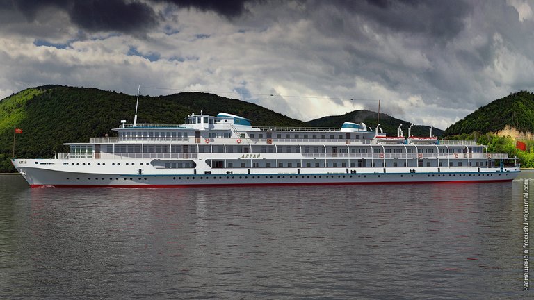 Motor ship Altai with passengers