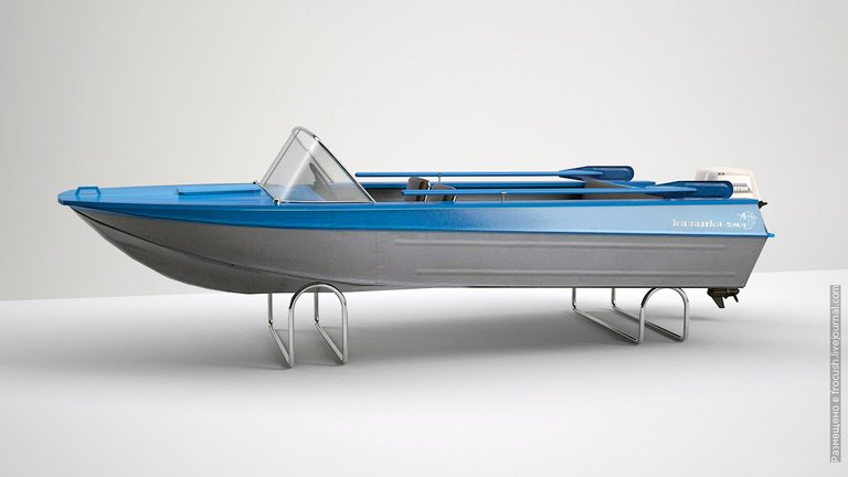 Computer 3D model powerboat Kazanka