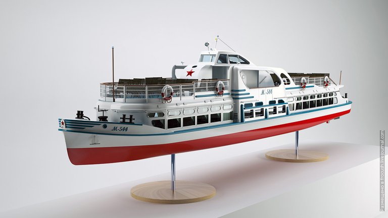 Motor ship M-544 3D model