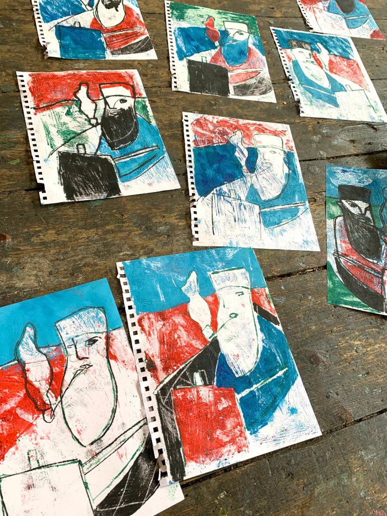 A4 size sketchbook paper, unprimed.