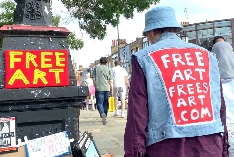 The Camden Market Free Art Man, 2nd Aug 2025.