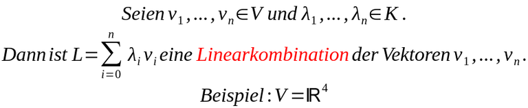 Linearkombination (Vektorraum)