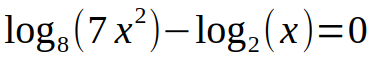 Logarithmusgleichung mit unterschiedlicher Basis