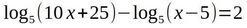 Logarithmusgleichung mit gleicher Basis