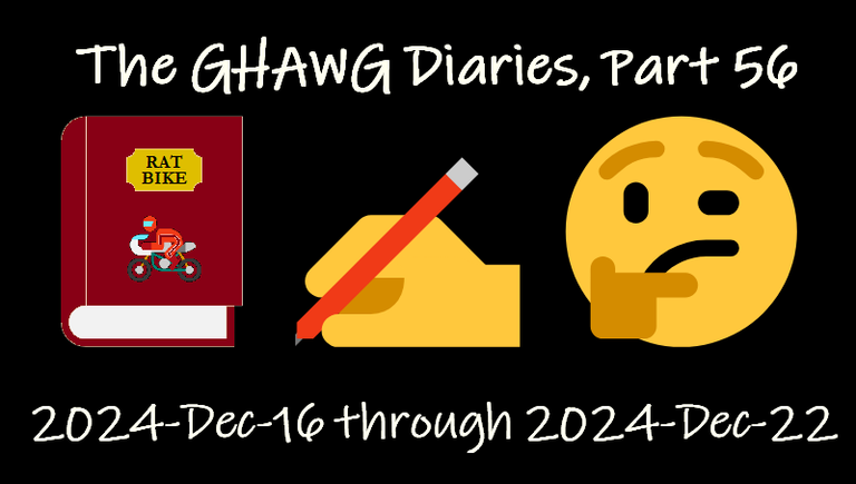 The GHAWG Diaries, Part 56