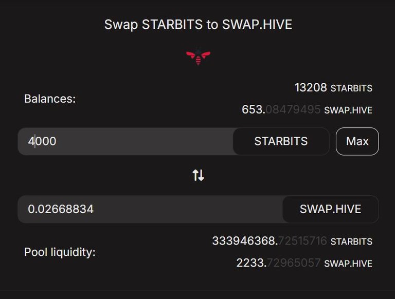 swap starbits hive