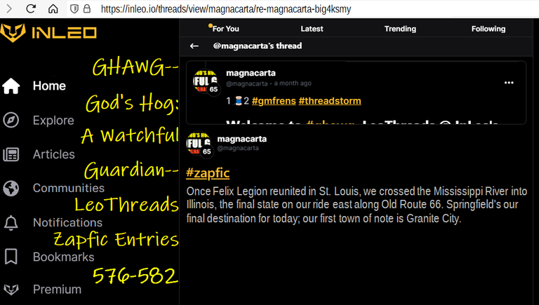 GHAWG-- God's Hog: A Watchful Guardian-- LeoThreads Zapfic Entries 576-582