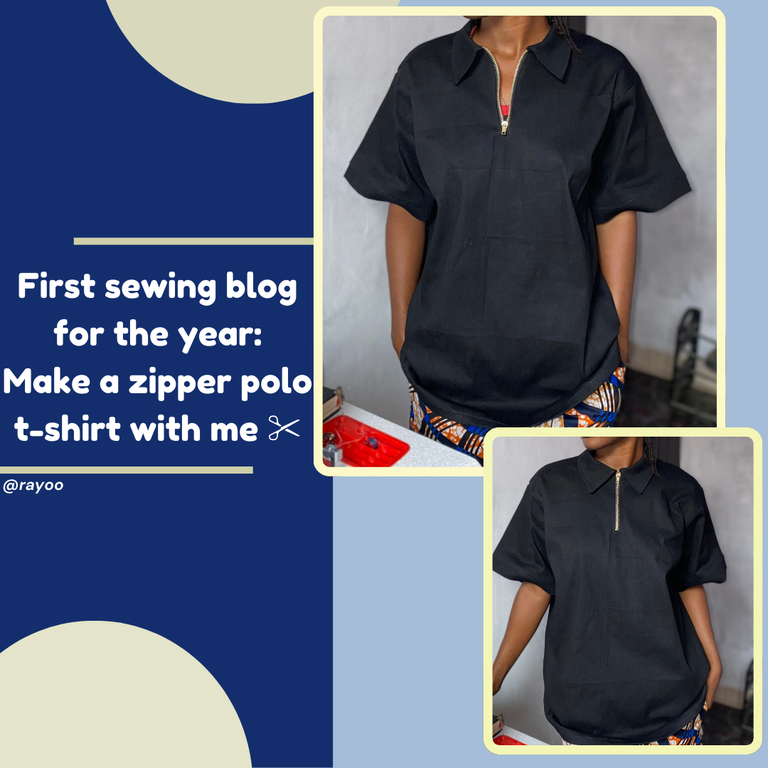 First sewing blog for the year: make a zipper polo with me 