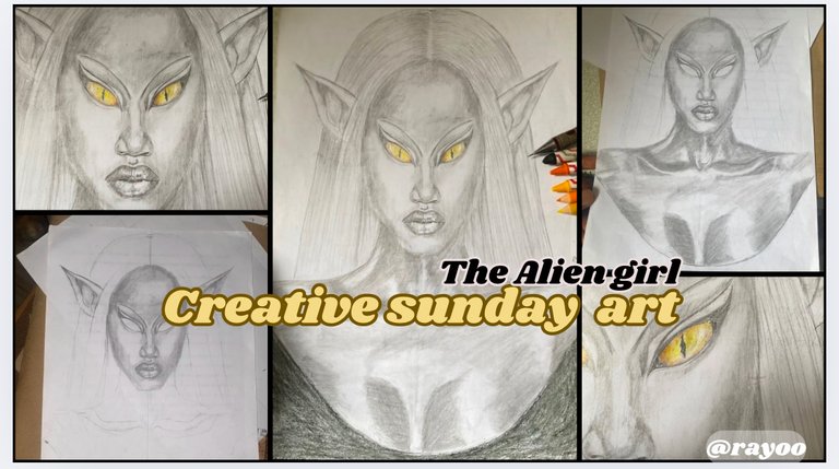 The alien girl: creative Sunday art 