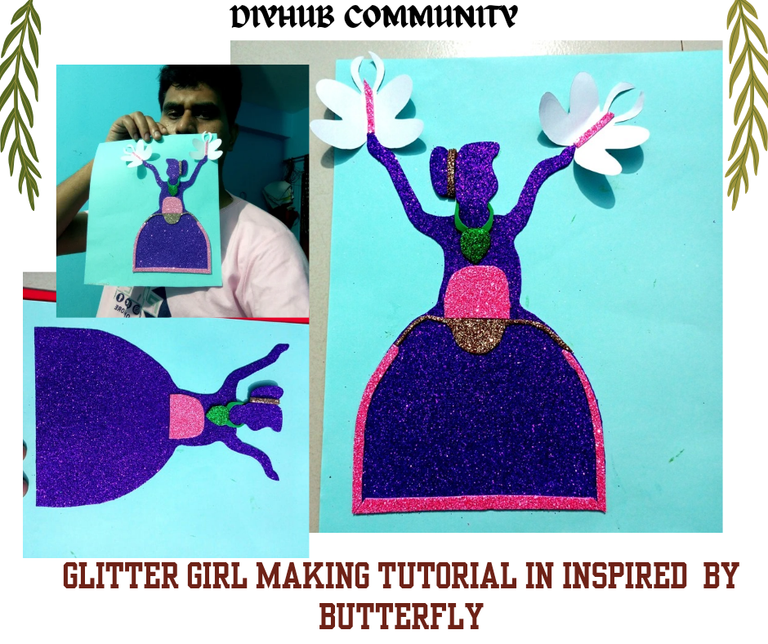 glitter girl making tutorial in inspired  by butterfly 