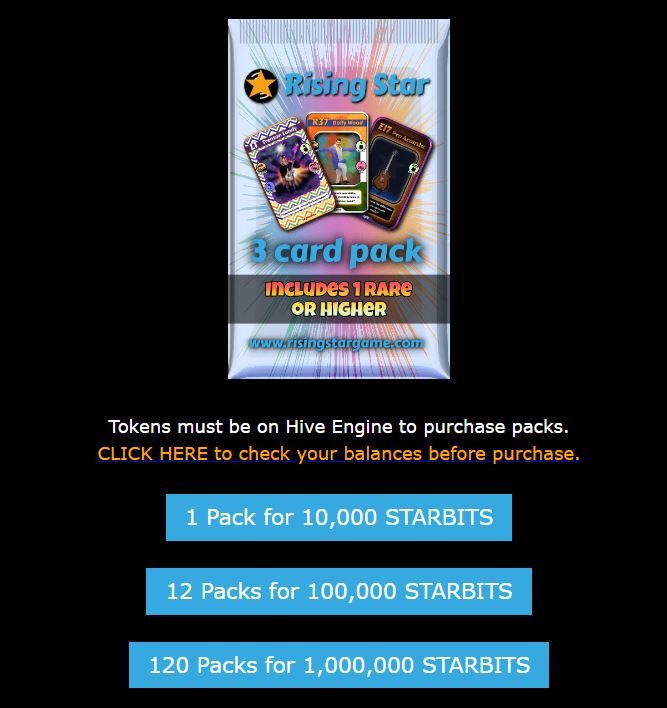 Buying packs