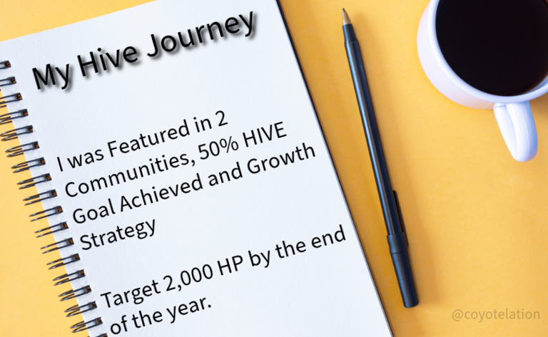 My Hive Journey: I was Featured in 2 Communities, 50% HIVE Goal Achieved and Growth Strategy