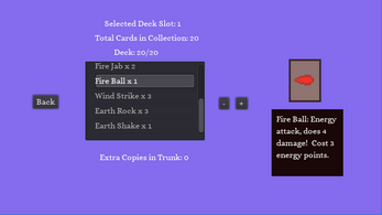 Card Fools Manage Deck Menu