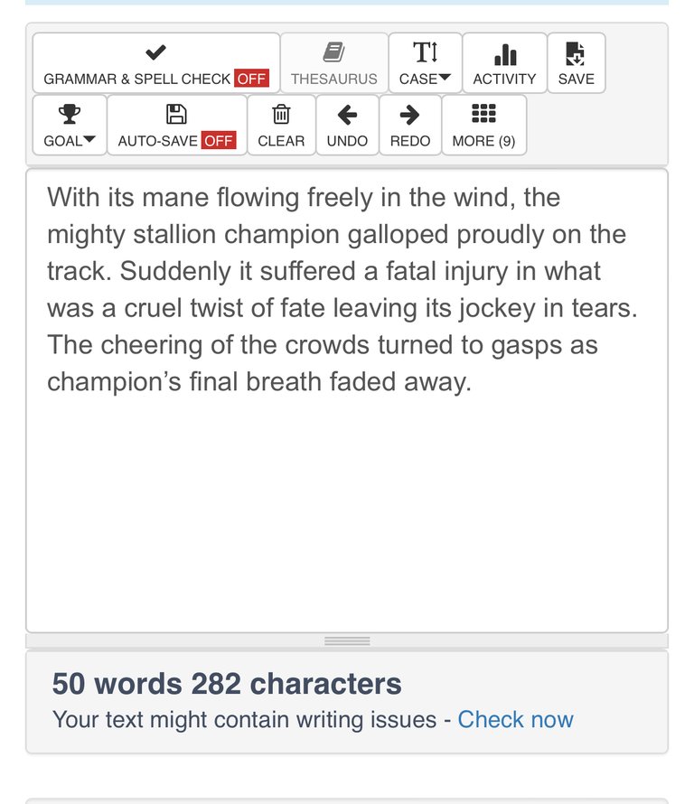 Write a story with precisely 50 words