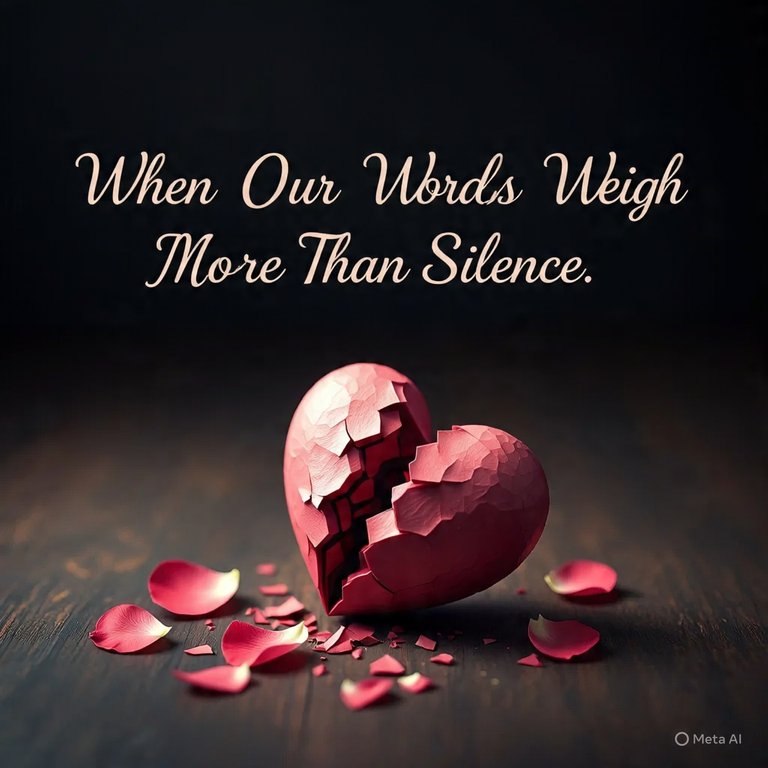 A Broken Promise --- When Our Words Weigh More Than Silence