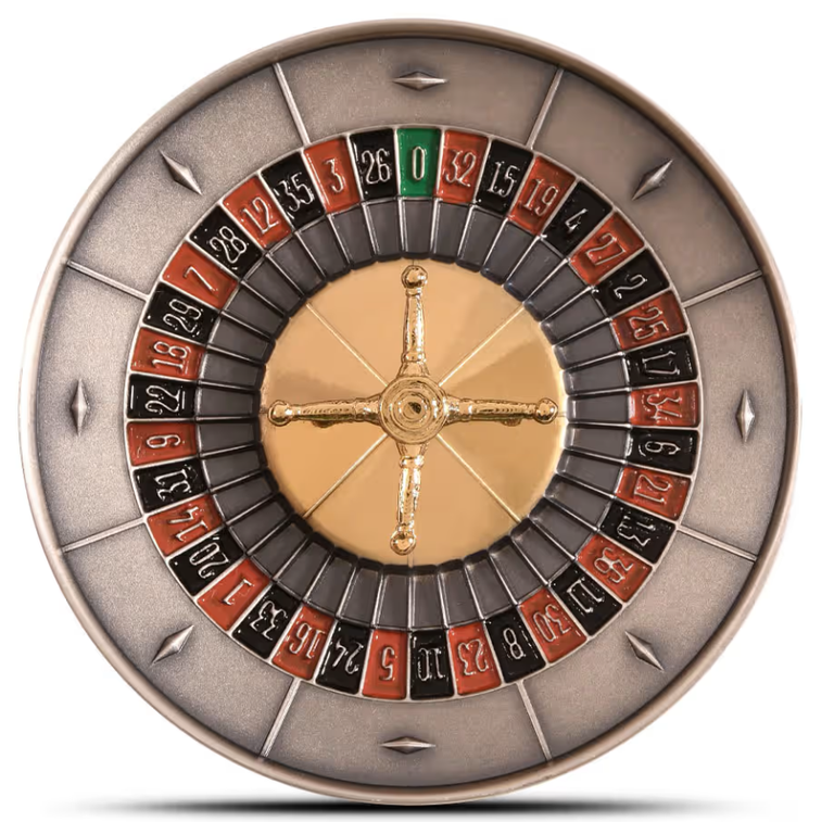A Silver Roulette Wheel And  Silver Prices Hold At $80