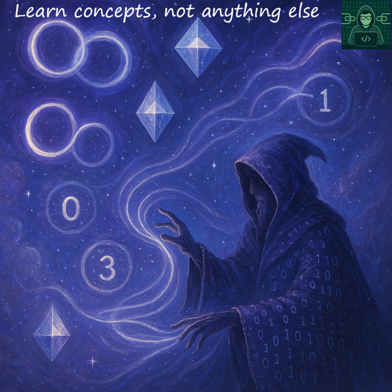 Learn concepts, not anything else