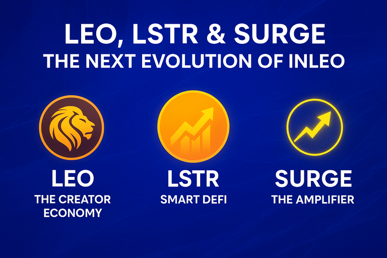 🚀 LEO, LSTR & SURGE – The Next Evolution of the InLeo Ecosystem