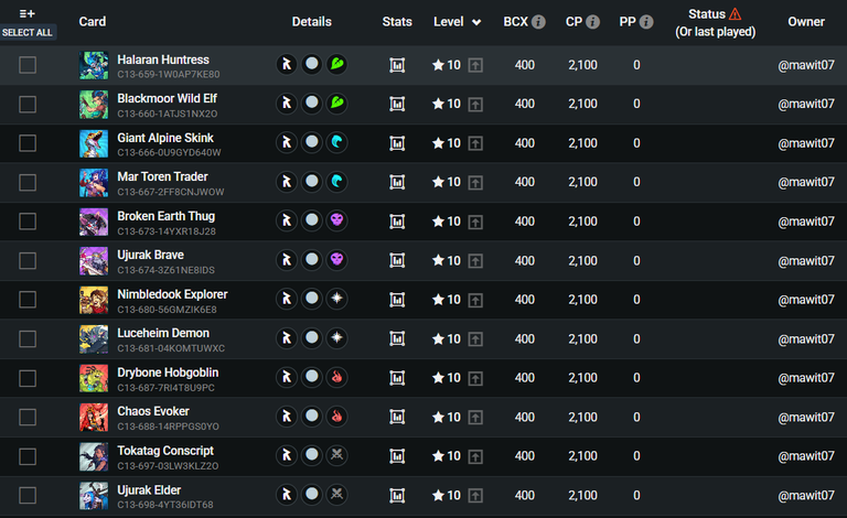 My End Of Season 71 Results