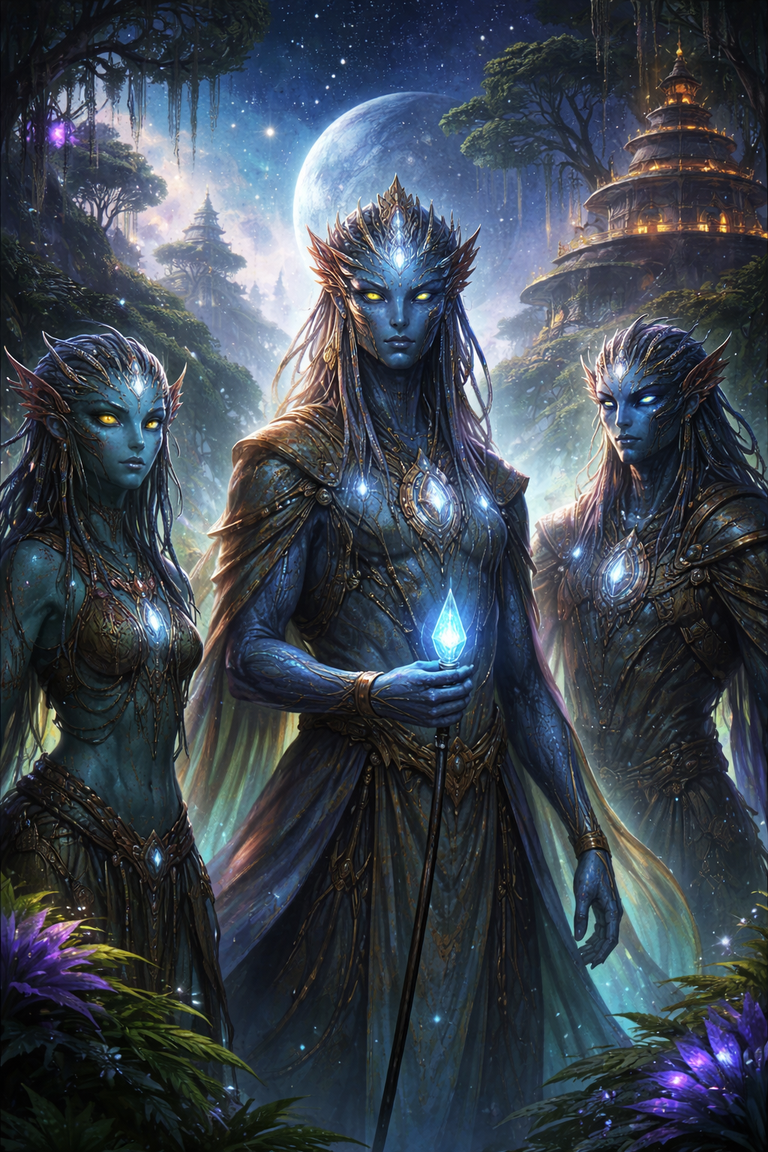 🌌 Children of the Luminous Worlds. Born of stars, forests, and forgotten galaxies