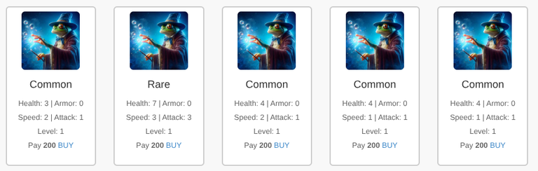 Do you see the good deal on the blue Pepe Game card man?