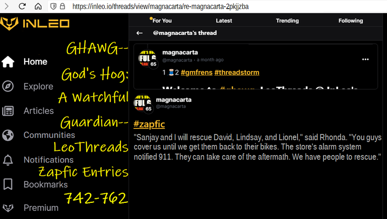 GHAWG-- God's Hog: A Watchful Guardian-- LeoThreads Zapfic Entries 742-762