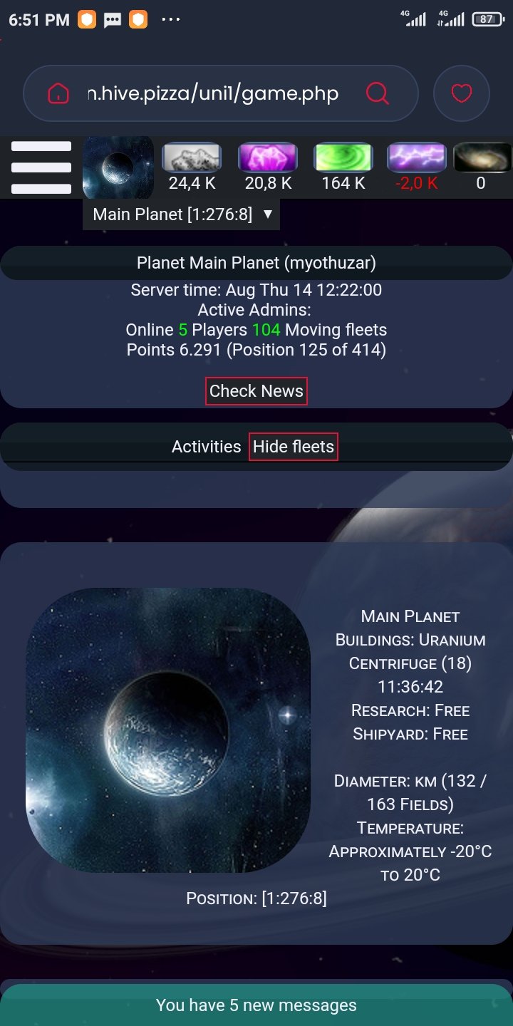 Playing Moon Game