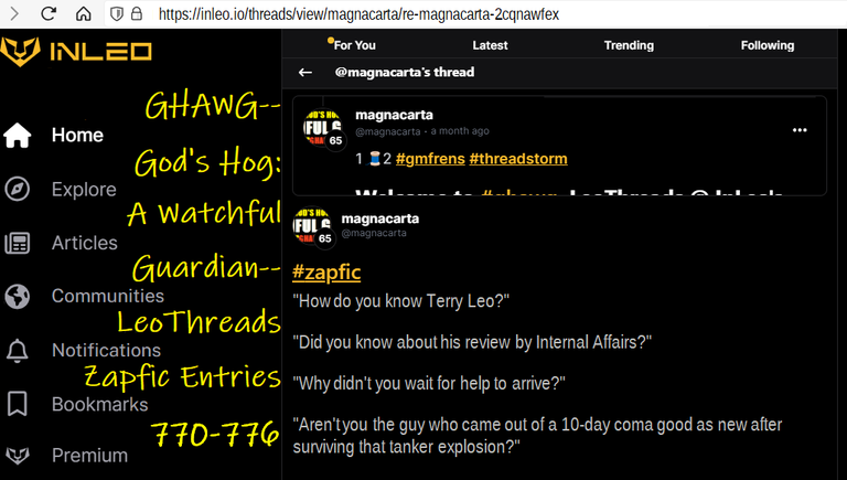 GHAWG-- God's Hog: A Watchful Guardian-- LeoThreads Zapfic Entries 770-776