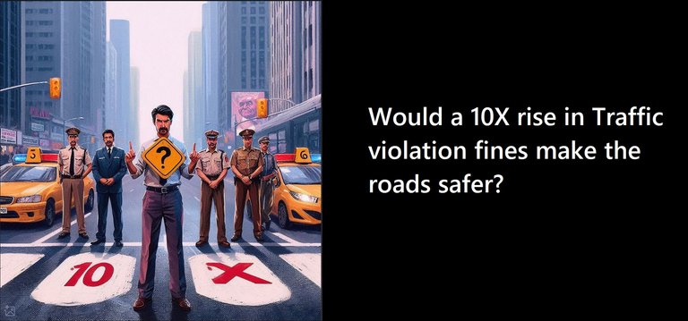 Would a 10X rise in Traffic violation fine make the roads safer?