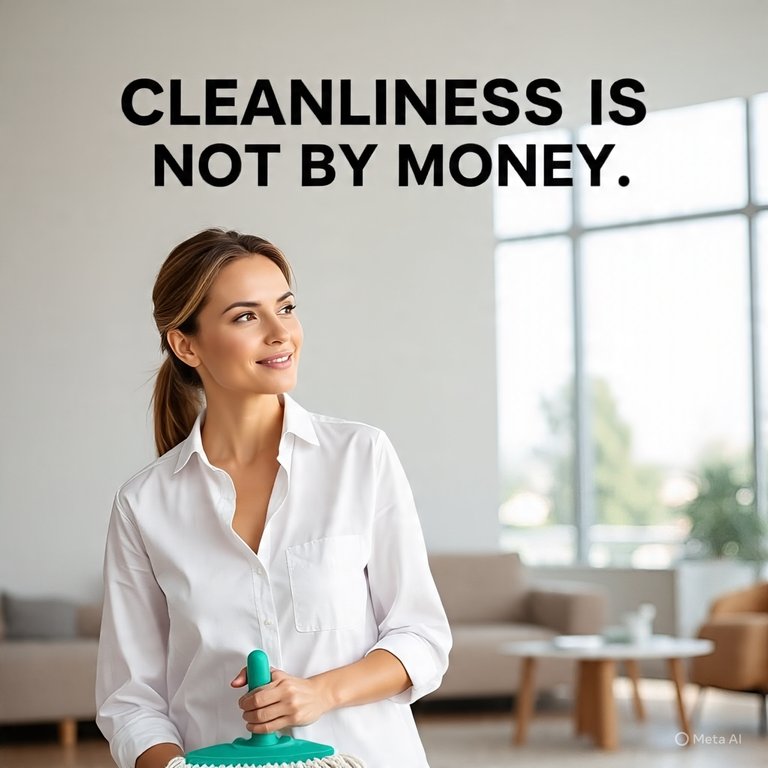 CLEANLINESS IS NOT BY MONEY.