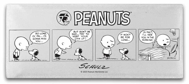 75th Anniversary Peanuts Silver Commemorative Bar