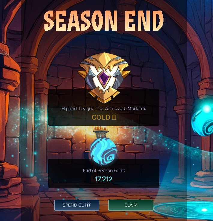 Splinterlands End of Season Glint Reward and Opening 50 Chests