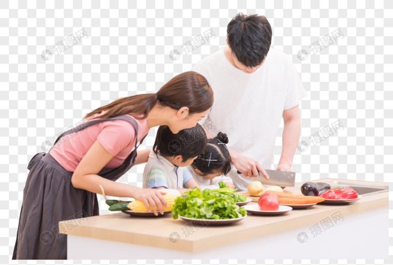 family cooking
